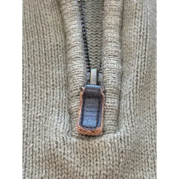 Oscar de la Renta 1/4 Zip Sweater Mens Green VTG Y2K Knit 90s Winter Casual - Picture 6 of 6